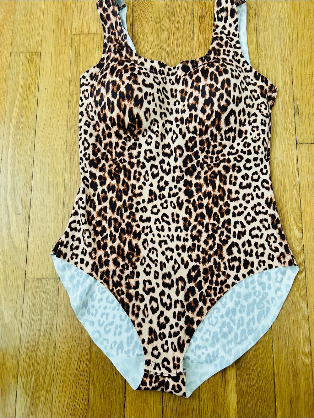 Leopard Print Women’s Tank Top Bodysuit - Brown Leopard